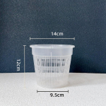 11/14 cm tinklinio vazono &scaron;aknų kontrolės skaidrus vazonas orchidėjų gėlėms, kvėpuojantis auginimo konteineris sodo plastikinis gėlių vazonas L