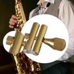 Saksofono ligatūros tvirtinimo spaustukas lazdelės priveržimo varžtas stabiliai pasirodymui metalinė muzika