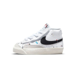 Nike Blazer Mid 77 TD Dažų Ta&scaron;keliais Kūdikių Sportbačiai Balti Sail Juodi DJ2620-100 21