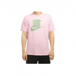 Nike Sportiniai drabužiai Didelis logotipas Apvalia i&scaron;kirpte Kasdienis Sportinis Retro Mar&scaron;kinėliai Trumpomis rankovėmis Vyri&scaron;ki Mar&scaron;kinėliai Rožiniai BQ1266-629 L