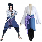 Visas komplektas Uchiha Sasuke Cosplay kostiumas Anime animacinis filmas Shippuden trečios kartos drabužių Helovino vakarėlis S mėlyna