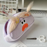Kawaii Juokingas Didelės Talpos Pliu&scaron;inis Pie&scaron;tukinė Kūrybingas Animacinis Didžiaprotės Mergaitės Ra&scaron;iklių Laikiklis Ne&scaron;iojamas Mokyklinis Ra&scaron;tinės Reikmenų Dovanų violetinė
