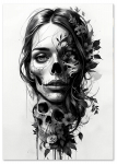 Plakat kobieta zombie portret 30x40 cm
