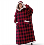 Ypač ilgas dėvimas antklodės džemperis su gobtuvu - Didelio dydžio &scaron;iltas puloveris poilsiui Length 1.2m with 1.5m hood