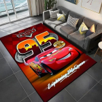 Disney Žaibo Makvyno Automobilio Spaudinio Kilimas Vaikų Svetainės Žaidimų Neslystantis Mink&scaron;tas Įėjimo Grindų Kilimėlis Miegamojo Namų Dekoro Kilimas 80x120cm
