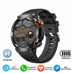 LUCKY START Naujas i&scaron;manusis laikrodis &Scaron;irdies ritmo stebėjimas Bluetooth skambutis Balso asistentas GPS Sporto trajektorija Atsparus vandeniui Fitneso i&scaron;manusis laikrodis silicon juoda