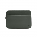 Housse pour MacBook Pro 16 - INCACE - Zipp&eacute;e - Polyester 900D - Doublure en fausse fourrure - Vert žalia