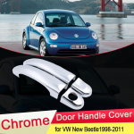 skirtas Volkswagen VW New Beetle 1998~2011 Chromuotas durų rankenos dangtis Apdailos gaubtukas Automobilio komplektas Stiliaus priedai 1999 2000 2001 2002 2005 m. VW New Beetle