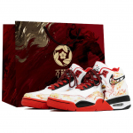 Nike Flight Legacy Kaleidoscope, Phoenix's Song, Pirkinių krep&scaron;ys Auk&scaron;takulniai Retro Krep&scaron;inio Batai Vyri&scaron;ki Juodi Balti Raudoni BQ4212-100(Team113-S-BOX) 42