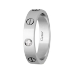 Cartier Meilės serijos klasikinis žiedas su varžtu 4 mm 18K auksas Deimantas Unisex žiedai Baltojo aukso B4050500 Box,57,Warranty Not Included