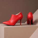 Eleganti&scaron;ki moteri&scaron;ki ankle boots Siurbliai Mada Seksualūs Smailus pir&scaron;tas Raudoni Balti Juodi Auk&scaron;takulniai &Scaron;ventiniai Vestuviniai Batai Moterims Didelis Dydis 34 raudona