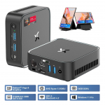 HUIDUN H80 MINI KOMPIUTERIS AMD Ryzen 5 3500U Windows11 Pro 16GB 512GB SSD Portable Monitors TABLE 10 juoda