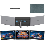 Blackview DCM6 Pro Ne&scaron;iojamas monitorius 14 FullHD 60Hz IPS Itin plonas USB-C Garsiakalbis Monitorius with ACEBOOK6(16+512)N150 juoda