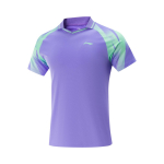 Li Ning Stalo Teniso Serija Patogūs Paprasti Universalūs Sportinio Prekės Ženklo Logotipas Greitai Džiūstantys Mar&scaron;kinėliai Trumpomis Rankovėmis Unisex Vir&scaron;ūnės AAYV117-3 XL