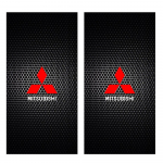 Automobilio emblema Centrinio statramsčio lipdukas Automobilio durų dekoratyviniai lipdukai Mitsubishi X EXASX L200 Colt Outlander Pajero Lancer Eclipse juoda