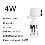 3 viename akvariumo filtro siurblys Tylus žuvų bakas panardinamas oro deguonies aeratorius Akvariumo oro siurblys vandens keitiklis siurblys bangų gamintojas 220v (as the picture,220V)