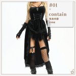 Tamsus Gotikinis Helovino Kostiumas Seksualus Grynos Merginos Punk Vintage Slim Saldus A&scaron;trus Suknelė M black