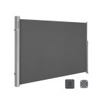 SONGMICS 180 x 350 cm (A x P), &Scaron;oninis markizė balkonui ir terasai, Apsauga nuo smalsių akių, Apsauga nuo saulės, &Scaron;oninis žaliuzė, Dūminės pilkos spalvos pilka