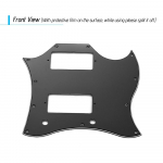 PVC HH Guitar Pickguard įbrėžimo plok&scaron;telė SG elektrinėms gitaroms, 3 sluoksnių balta juoda