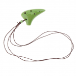 Mini 6 skylučių alto tonas C karoliai Ocarina keramikos juodos keramikos fleita instrumentas su pakabinamu virve