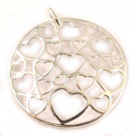 Les Tr&eacute;sors De Lily [D4559] - Pendentif Argent 'All&eacute;gorie en Coeurs'