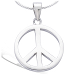 Les Tr&eacute;sors De Lily [G8839] - Pendentif Argent 'Peace' argent&eacute; (rhodi&eacute;) - 17 mm sidabras