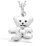 Les Tr&eacute;sors De Lily [H2642] - Pendentif Argent 'Teddy' argent&eacute; (rhodi&eacute;) - 12x15 mm