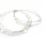 Les Tr&eacute;sors De Lily [J3546] - Collier Cr&eacute;ateur 'Min&eacute;ralia' bleu blanc balta