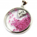 Les Tr&eacute;sors De Lily [M6224] - Pendentif Argent 'Love' rose