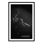 Les Tr&eacute;sors De Lily [Q9684] - Toile cr&eacute;ateur 'Jazz' noir (La musique est infinie- elle est le langage de l'&acirc;me - trompette) - 60x40 cm