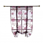 Yousheng Sheer Panel Miegamojo Gėlių romėni&scaron;kos užuolaidos Virtuvė Valance tiulio langų užuolaidos 80*100cm geltona