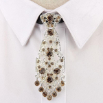 Personality Crystal Neckties Vyno vakarėlio vestuvių ceremonija Metaliniai trumpi prabangūs kaklarai&scaron;čiai Vyri&scaron;ki aksesuarai One size