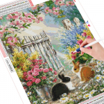 Deimantinė tapyba Triu&scaron;io kryžminio dygsnio deimantinė mozaika peizažas viso kvadrato deimantinis siuvinėjimas 20X30CM