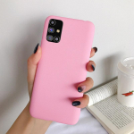 Soft Candy silikoninis TPU dėklas Samsung Galaxy M31 M31S M51 M11 M21 A01 A11 A21S A31 A41 A51 A71 S20 FE S10 Lite S10e S9 Note 10 20 Ultra Samsung A01 Core rožinė