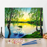 Rankomis tapytas &bdquo;pasidaryk pats&ldquo; tapyba skaičiais Aliejinė tapyba Drobė Namų dekoravimas Skaitmeninis aliejinis paveikslas 40x50cm no frame