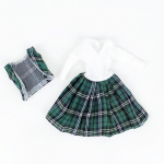 Žali languoti mados lėlės kostiumai Barbės lėlės drabužių komplektui, liemenė, paltas ir suknelė, 1/6 lėlių aksesuarai, žaislai vaikams įvairiaspalvis