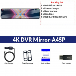 E-ACE 11,26 colio jutiklinis ekranas automobilio prietaisų skydelio kamera 4K Dash galinio vaizdo veidrodinis DVR įra&scaron;ymo įrenginys Dviejų objektyvų 1080P galinė kamera No TF Card