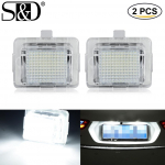 2 vnt. be klaidų 18SMD LED valstybinio numerio lemputės rinkinys, skirtas Mercedes-Benz W204 (5D) W212 W216 W221 automobilio valstybinio numerio žibintai Canbus Auto Lamp