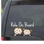 Kūdikių KIDS ON BOARD Automobilių lipdukai vandeniui nepralaidūs automobilio lango korpusas Juokingas vinilo atspindys 25*8cm