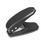 Mini metalinis vienos skylės perforatorius, 1 skylės popierinis perforatorius, 8 lak&scaron;tų talpa, 6 mm skylės, mažesnės pastangos su juoda