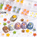 1 Box Nail Embossed Flowers Vibrant Color Easy to Apply Charming Excellent 3D Flower Style Glue on Nails Jewelry Decoration Party Favor