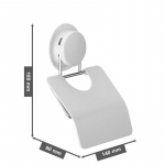 Ant sienos tvirtinama servetėlių dėžutė be nagų be perforavimo vonios tualetinio popieriaus ritinėlis nerūdijančio plieno plastikinių audinių laikiklis