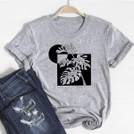 (Azijos dydis)Apranga Laisvalaikis trumpomis rankovėmis 90-ųjų gėlių stiliaus tendencija, miela moteri&scaron;ka spauda Moteri&scaron;ki grafiniai mar&scaron;kinėliai, mar&scaron;kinėliai, vir&scaron;utiniai madingi mar&scaron;kinėliai S