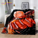 ONE PUNCH MAN Anime animacinių filmų mink&scaron;ta pliu&scaron;inė antklodė, flanelinė antklodė, skirta svetainei, miegamojo sofai, pikniko užvalkalui vaikams 150x180cm