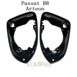 Glossy Shinny Black Side Mirror Housing Frame Trim for VW Passat B8 Arteon B7 CC holder Jetta glass surround replace Passat B7 Euro black