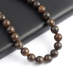 Izoliaciniai karoliukai Natūralus akmuo Bronziniai pilki apvalūs karoliukai Papuo&scaron;alų gamybai Pasidaryk pats Vėrinys Auskarai Apyrankė Aksesuaras 4mm