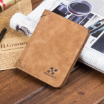 Vyri&scaron;ka piniginė Odinė &bdquo;Billfold&ldquo; plona &bdquo;Hipster&ldquo; kreditinių kortelių / ID laikikliai monetų piniginės Prabangi verslo sulankstoma piniginė ruda