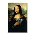 Da Vinci garsaus meno drobės tapyba Juokingi Monos Lizos plakatai ir spaudiniai Sienų paveikslas gyvenamojo kambario namų dekoravimui Cuadros 21x30cm No Frame