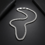 Sterlingo sidabro vyrų karoliai 6 mm grandinės karoliai Collier 24 colių karoliai madingi papuo&scaron;alai aksesuarai dovanos