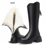 Moteri&scaron;ki riterių batai Natūralios odos žieminiai natūralios vilnos &scaron;ilti vakarieti&scaron;ki kauboji&scaron;ki batai moteri&scaron;ki dideli moteri&scaron;ki auk&scaron;taauliai 40